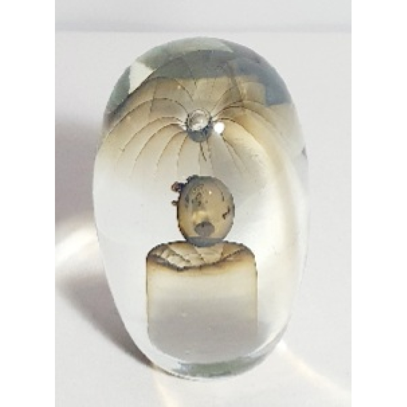 Glazen presse-papier, Gesigneerd MP'82